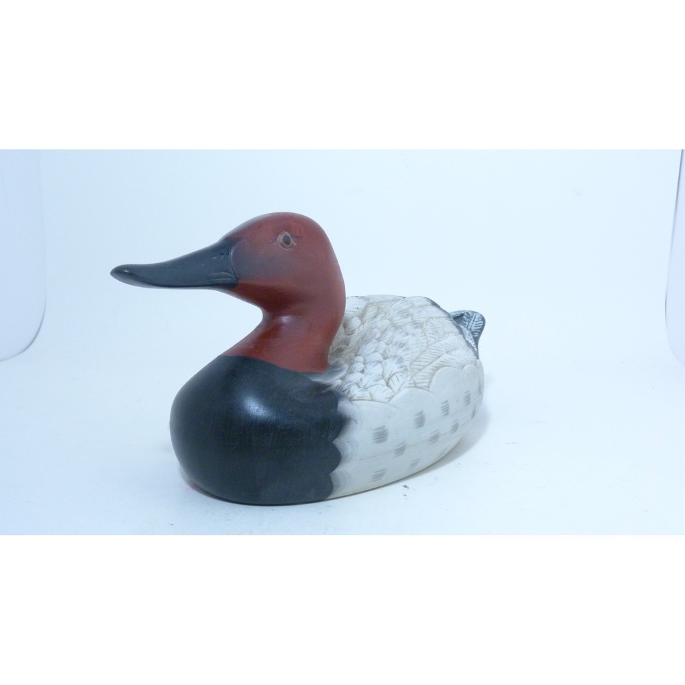 Vintage Style Ceramic Redhead Duck Decoy Figurine Hand Painted 8.5 Inch